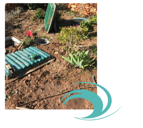 Micro-station dans jardin